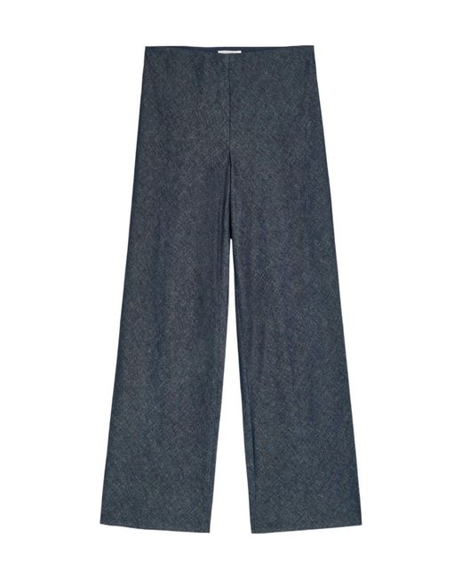 Vince Blue Colette Wide-Leg Chambray Trousers