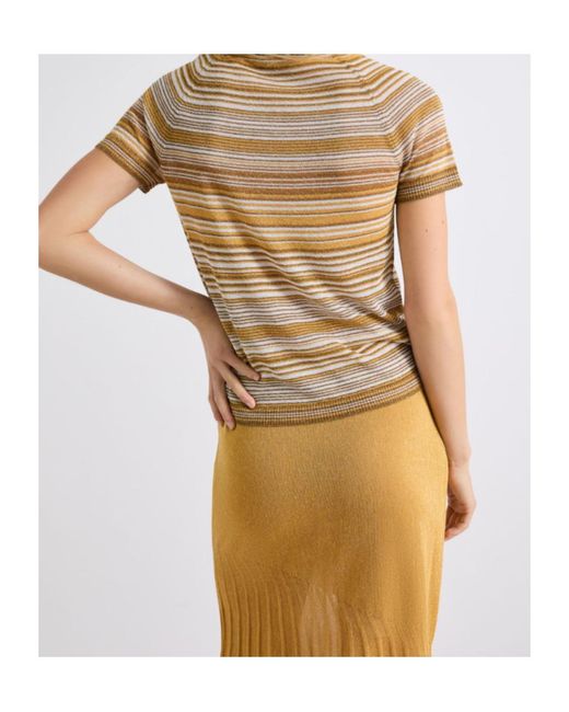 Marella Natural Lurex-Embellished T-Shirt