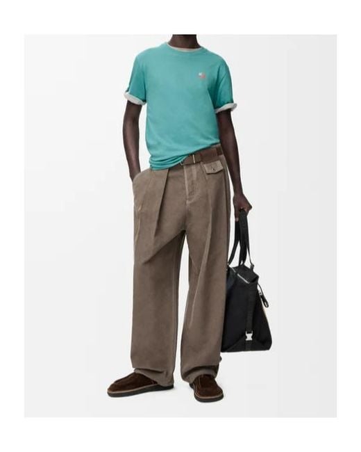 Loewe Blue Cotton Anagram T-Shirt for men
