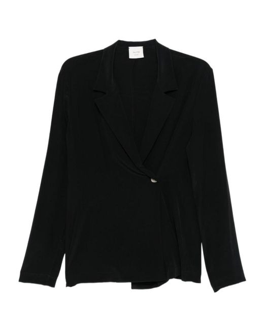 Alysi Black Long-Sleeved Suit Jacket
