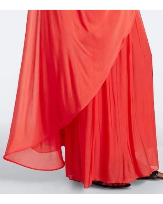 Christopher Esber Red Daya Cutout Jersey Gown