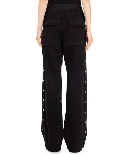 Rick Owens Black Pusher Wide-Leg Trousers