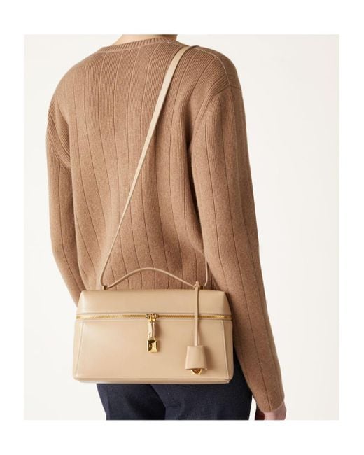Loro Piana Natural Zip-Open Shoulder Bag