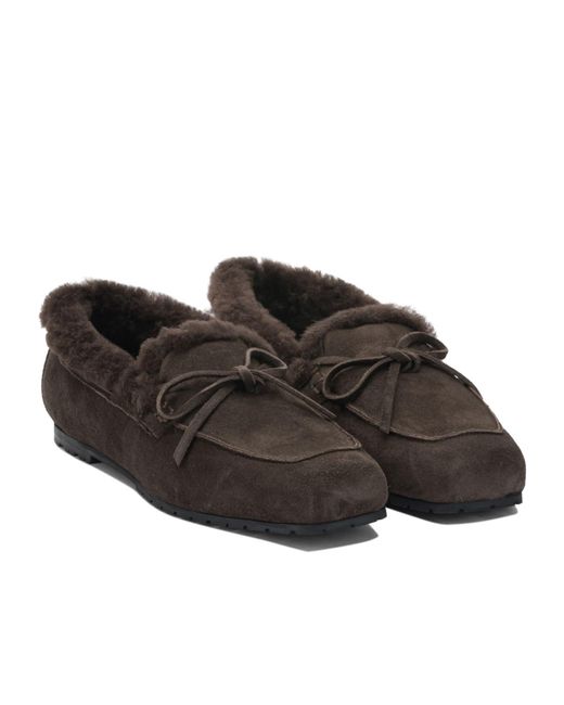 Aeyde Brown Lace-Up Loafers