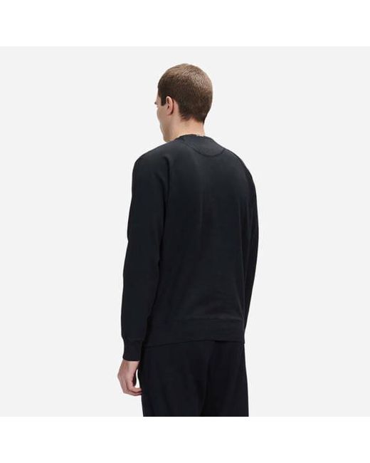 C P Company Blue Logo-Print Crew-Neck Sweatshirt for men