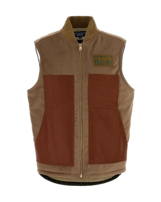 Junya Watanabe Brown Zipped Waistcoat for men