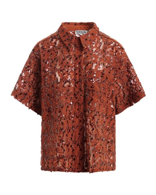Essentiel Antwerp Red Short-Sleeved Shirt