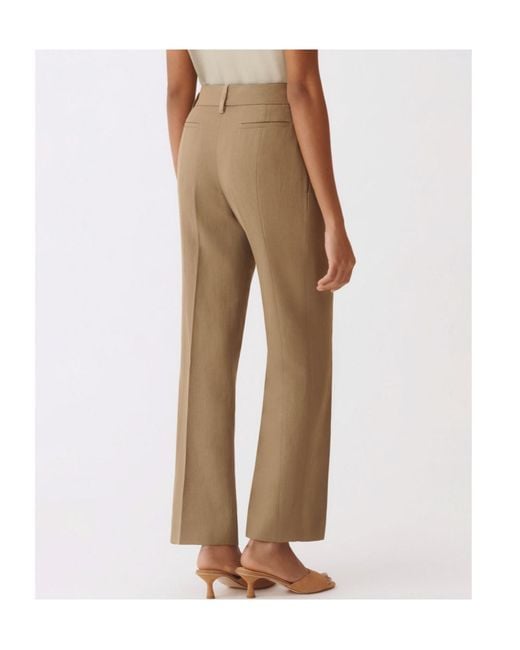 Fabiana Filippi Natural Casual Pants With Belt Loops