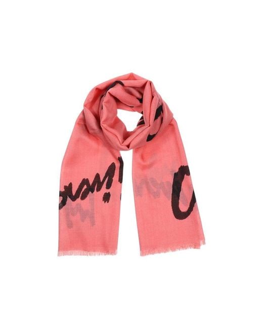 Givenchy Red Logo Scarf