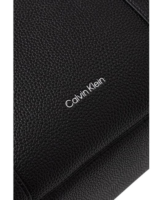 Calvin Klein Black Zippered Shoulder Bag