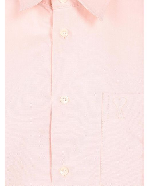 AMI Pink Cotton Shirt