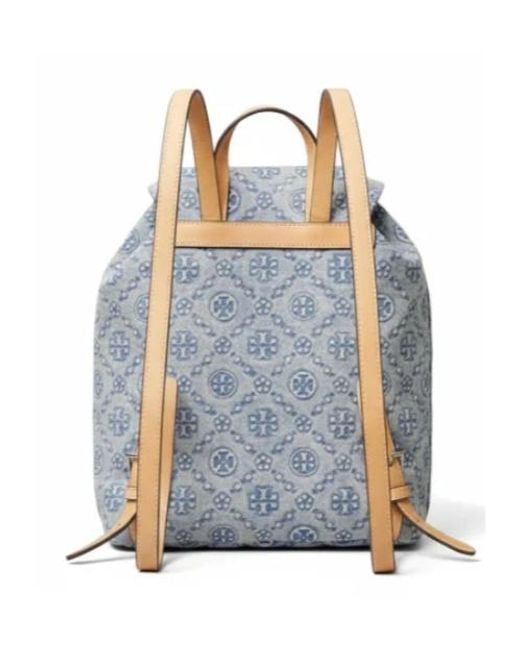 Tory Burch Blue Iconic Pattern Backpack