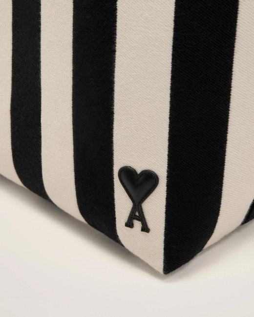 AMI Black Ami Ami De Coeur Shopping Bag for men