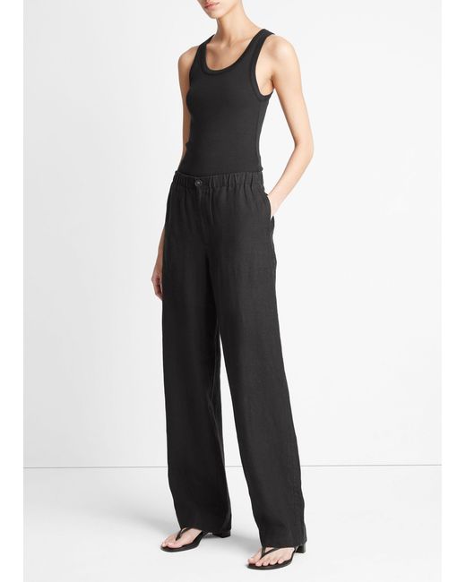 Vince Black Pleated Trousers