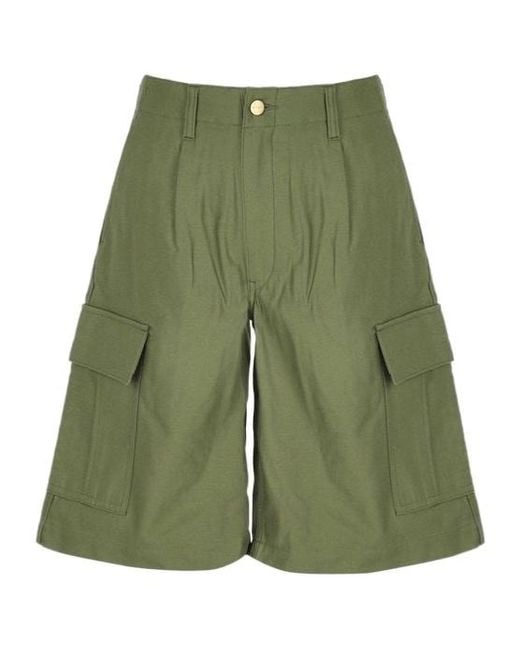 Junya Watanabe Green Pocket Detailed Cargo Shorts for men