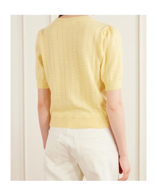 FRAME Yellow Charm Drawstring-Waist Sweater