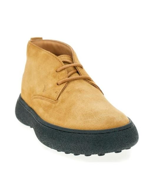 Tod's Brown W. G. Heritage Lace-Up Desert Boots for men