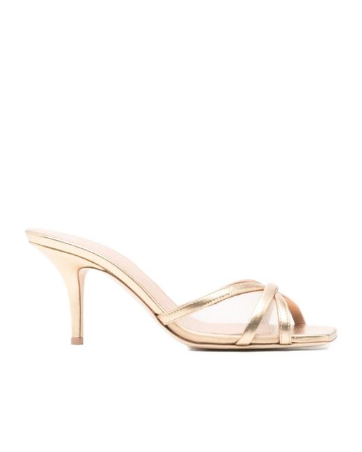 Malone Souliers Natural Criss-Cross Stiletto Pumps 70Mm