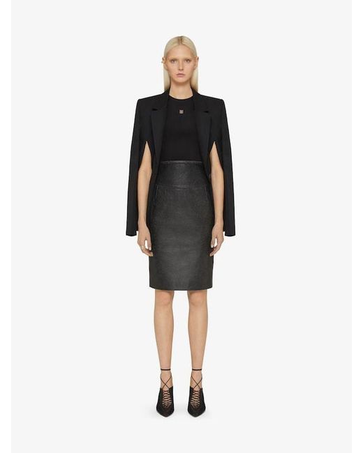 Givenchy Black Single-Breasted Cape Jacket