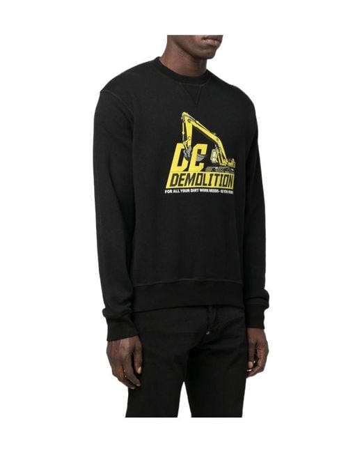 DSquared² Blue Graphic-Print Cotton Sweatshirt for men