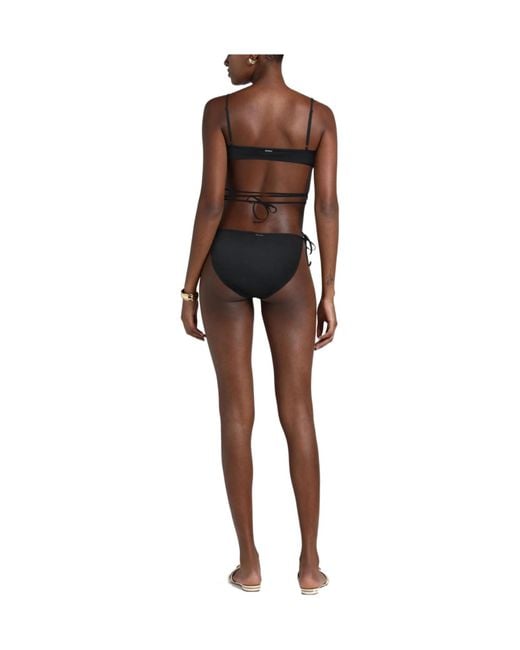 Balenciaga Black Solid-Colored Stretch Bikini