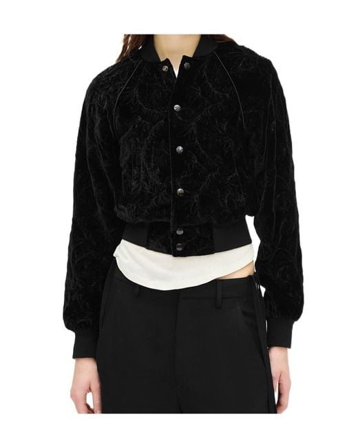 Ann Demeulemeester Black Arya Bomber Jacket