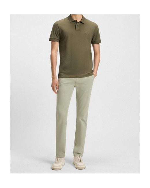 Boss Green Logo-Plaque Polo Shirt for men