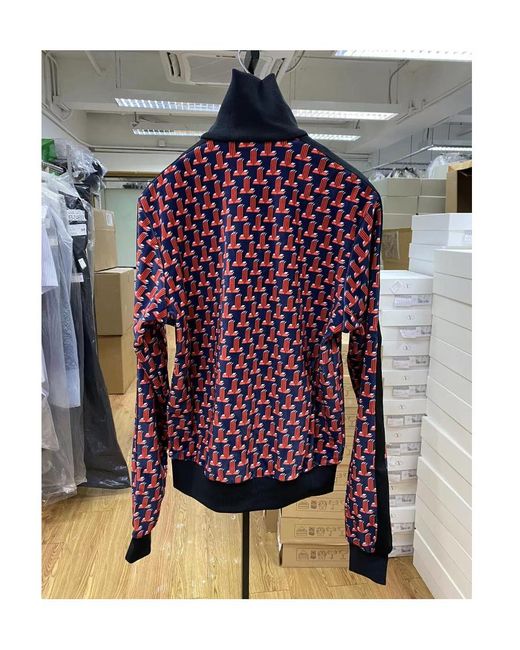 Lanvin Red Logo Jacquard Track Jacket for men