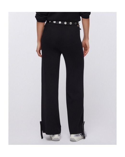 Liu Jo Black Beaded Knitted Trousers