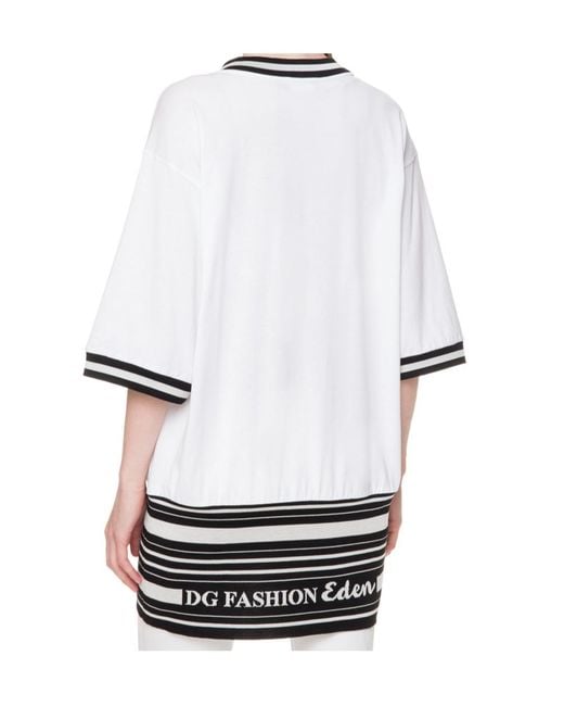 Dolce & Gabbana White Item O-Neck Short-Sleeved T-Shirt