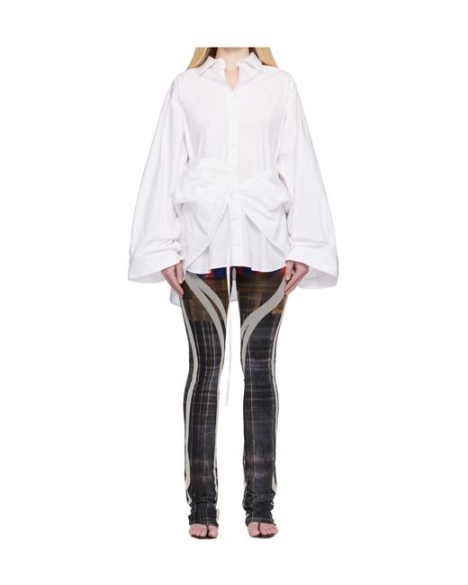 OTTOLINGER White Liberated Double Long-Sleeve Mini Dress