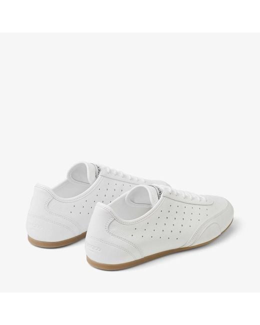 Jimmy Choo White Lace-Up Sneakers