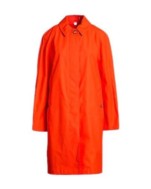 Burberry Orange Minimalist Long-Sleeve Coat