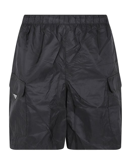 Prada Blue Re-Nylon Swim Trunks for men