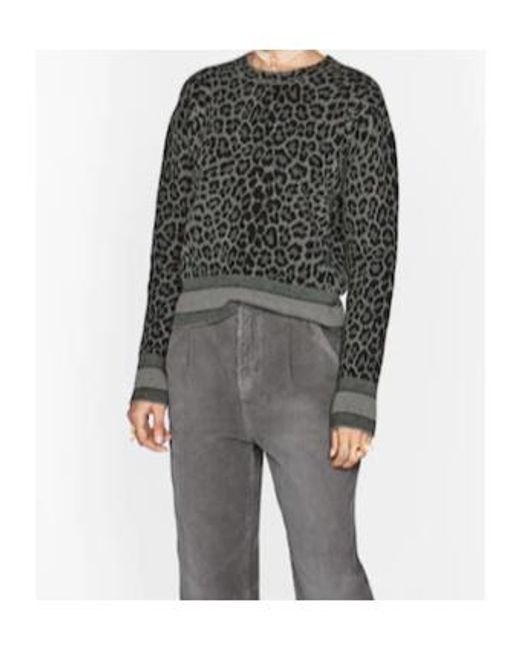 Dior Black Leopard Print Long-Sleeved Pullover