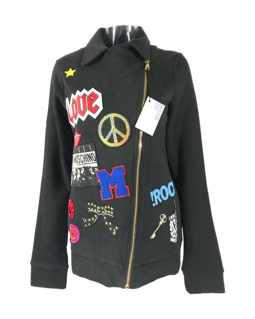 Moschino Black Zipper Casual Jacket