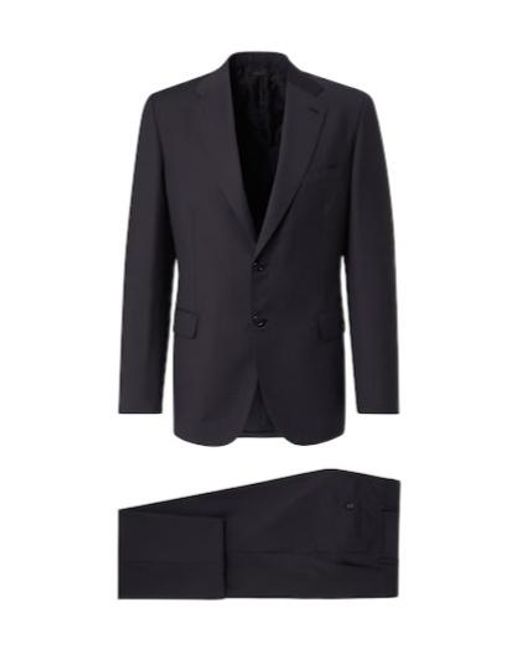 Brioni Blue Trevi Wool And Mohair Suit for men
