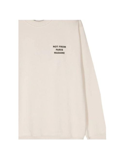 Drole de Monsieur White Long-Sleeved Sweater for men