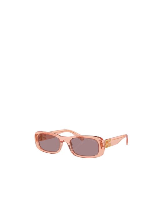 Miu Miu Pink Eyewear Rectangle-Frame Sunglasses