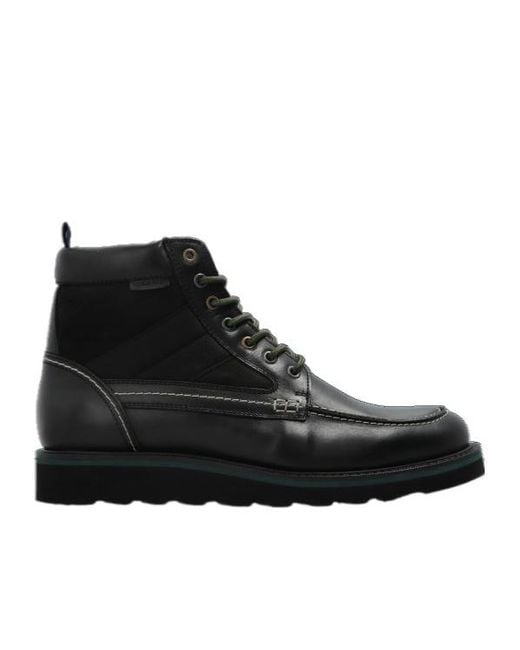 Paul Smith Black Ps Paul Smith Curtis Panelled Lace-Up Boots for men