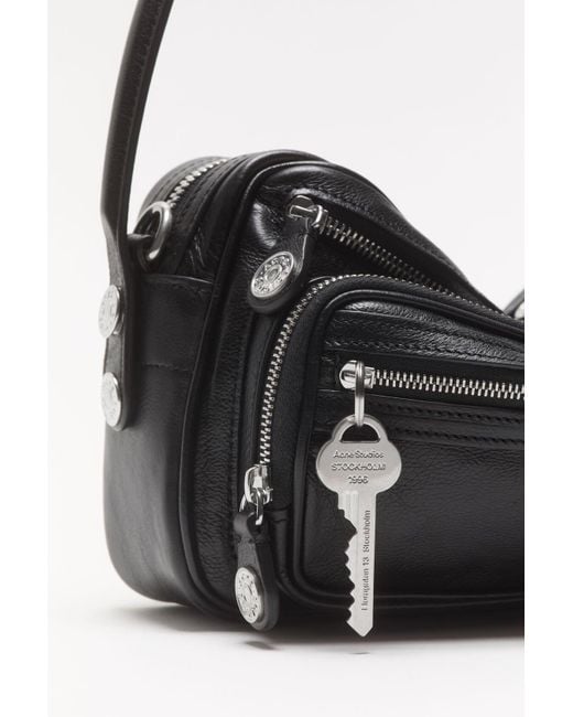 Acne Black Camero Party Multi-Pocket Shoulder Bag