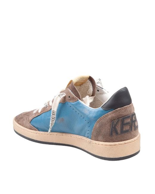 Golden Goose Deluxe Brand Blue Ballstar Low-Top Sneakers for men