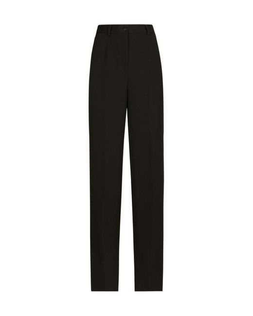 Dolce & Gabbana Black Gabardine Tuxedo Pants