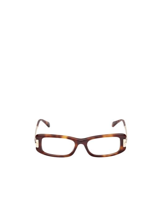 Max Mara White Full-Rimmed Plano Lenses