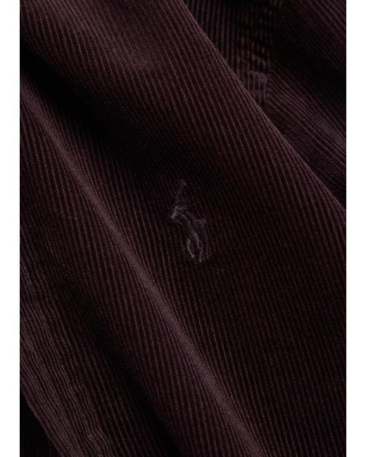 Polo Ralph Lauren Purple Logo-Embroidered Corduroy Shirt