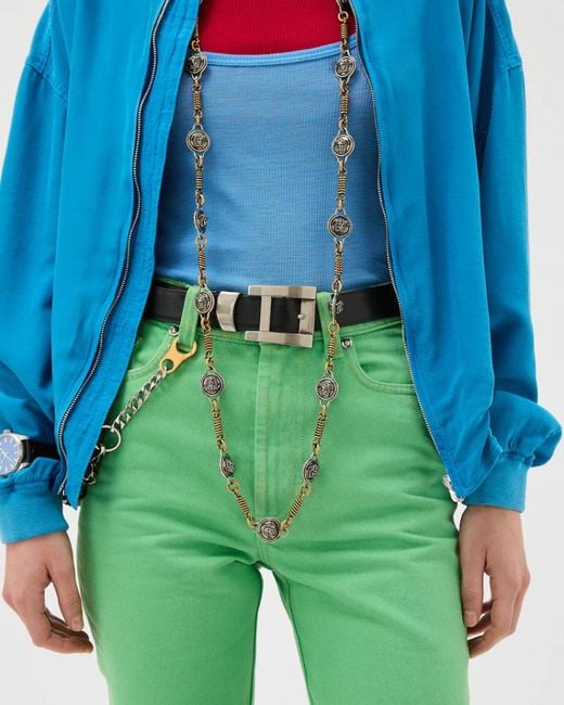 Versace Black Rectangular-Buckle Belt
