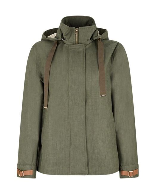 Herno Green Hooded Casual Jacket