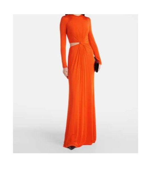 Ralph Lauren Orange Cutout Maxi Dress