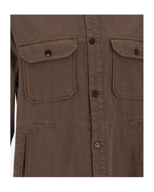 Woolrich Brown Safari Overshirt Shirt for men