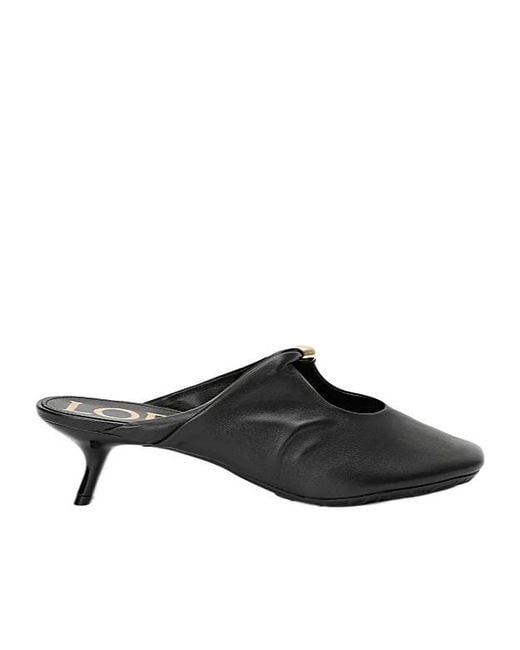 Loewe Black Pebble Soft Mule
